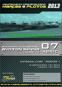 Neste domingo (07) teremos a abertura do Campeonato Pernambucano de Marcas e Pilotos 