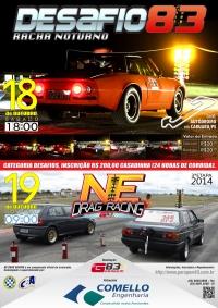 3 Etapa NE Drag Racing + Desafio83  Racha Noturno 2014.3
