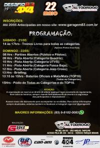 Prova de Off-Road ser realizada neste domingo (22) no Autdromo da Paraba.