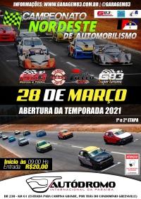 Campeonato Nordeste de Automobilismo tem incio no ms de Maro no Autdromo da Paraba.