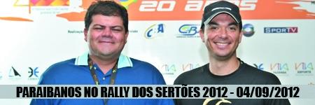 Heronaldo Marinho e seu navegador Guga Costa, paraibanos que participaram do Rally dos Sertes.